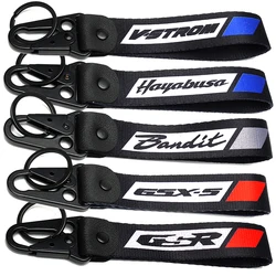 For Vstrom 650 1000 dl GSXS GSR 750 1000 600 400 HAYABUSA Bandit 150 400 1200 1250 1250S GSF Embroidery Keychain Key Ring