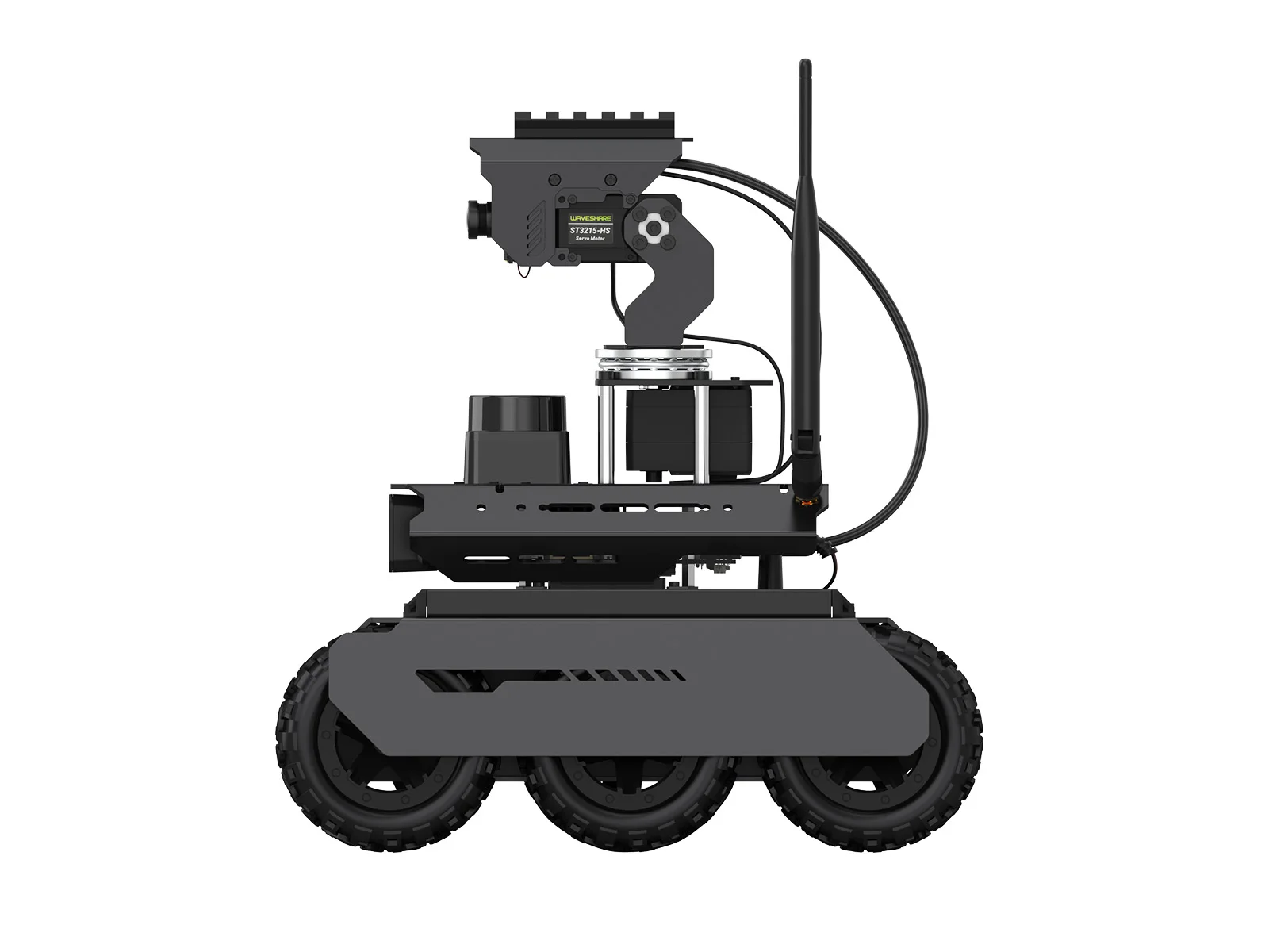 Waveshare UGV Rover ROS 2 مفتوح المصدر 6 عجلات 4WD AI Robot للوحة سلسلة Jetson Orin، وحدات تحكم مزدوجة، 360 °   مرنة