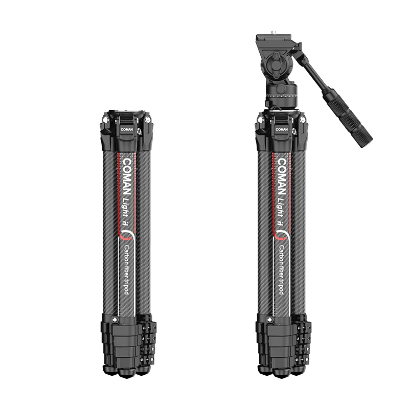 

COMAN Light H Professional Lightweight Carbon Fiber Tripod For DSLR Camera Travel Portable Stand Compatible For Canon Nikon Sony