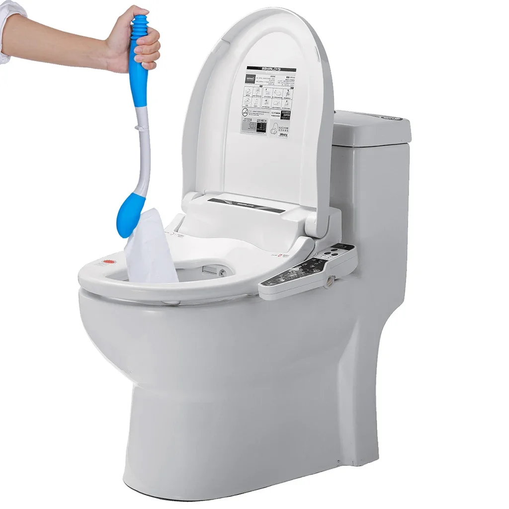 Toilet Self Wipe Aids Handled Wiper Grip Tissue Helper Paper Holder Bottom