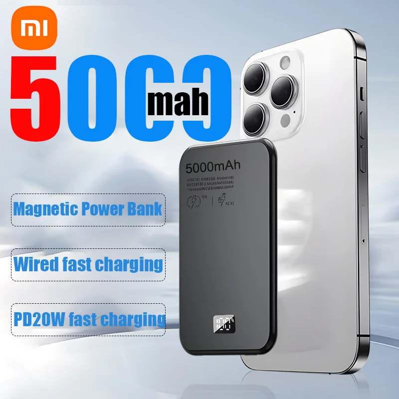 Xiaomi 10000mAh Thin Magnetic Wireless Power Bank PD20W Fast Charging Portable External Battery for Magsafe For iPhone