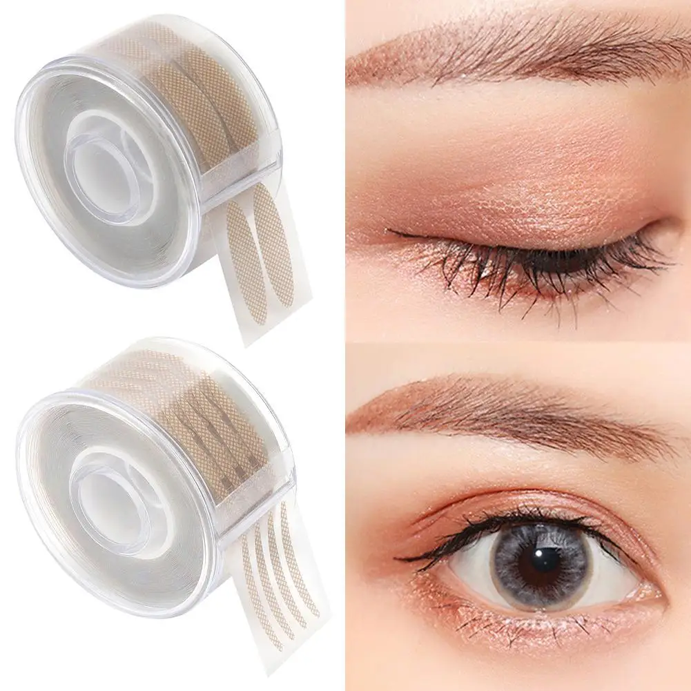 Cinta adhesiva para párpados grandes, herramienta Invisible de doble pliegue, s-l, maquillaje, color Beige claro, 600 unids/lote por caja