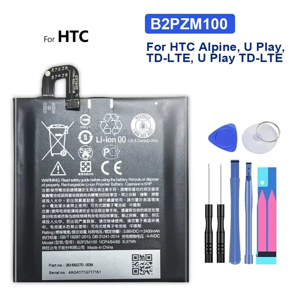 2435Mah B2PZM100 5600mAh Battery fit for HTC Alpine, U Play, U Play TD-LTE, U Play TD-LTE Dual SIM Batteries