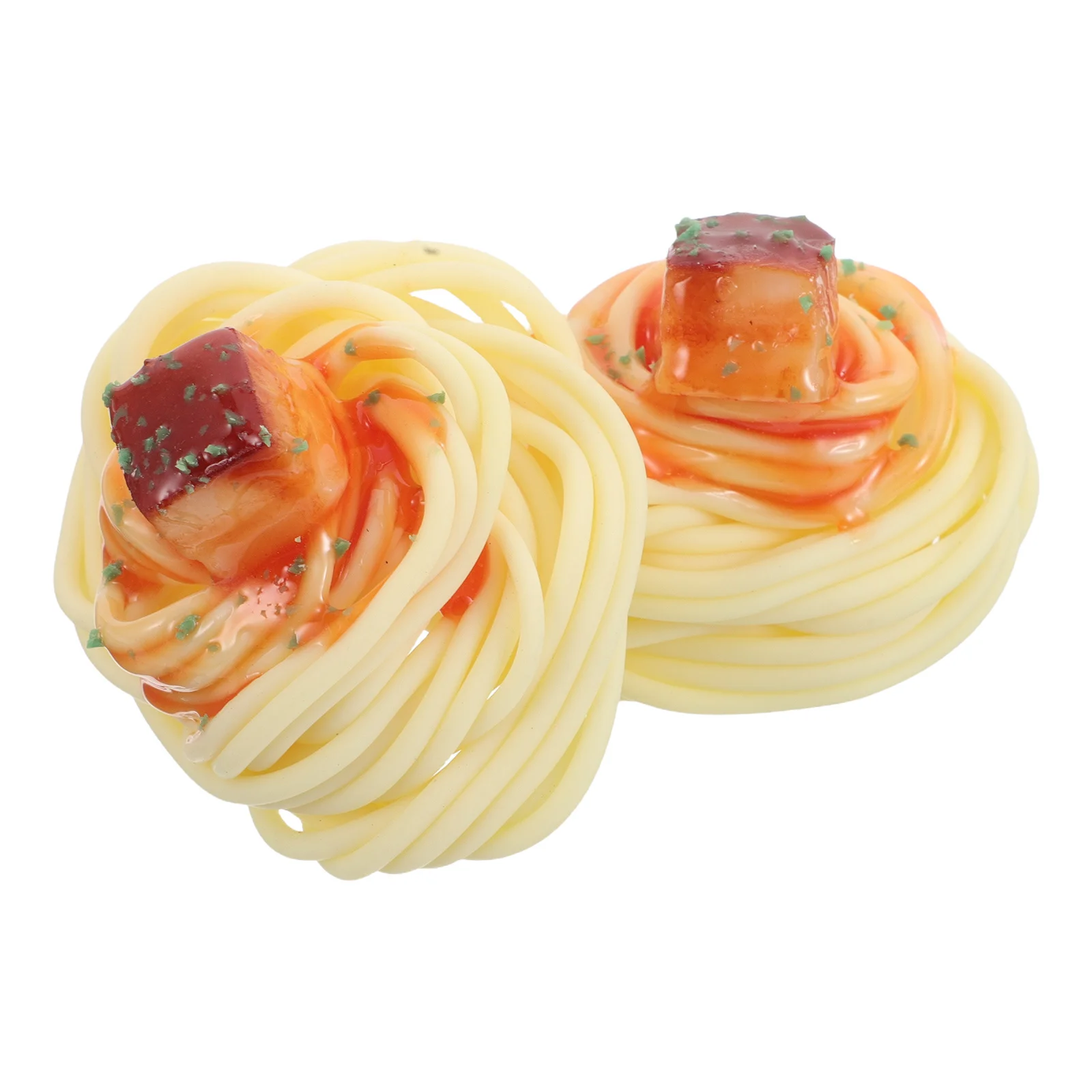 2pcs Realistic Spaghetti Artificial Noodle For Display Simulation Food Props Kids Kitchen Pretend Play Scene Layout Decor