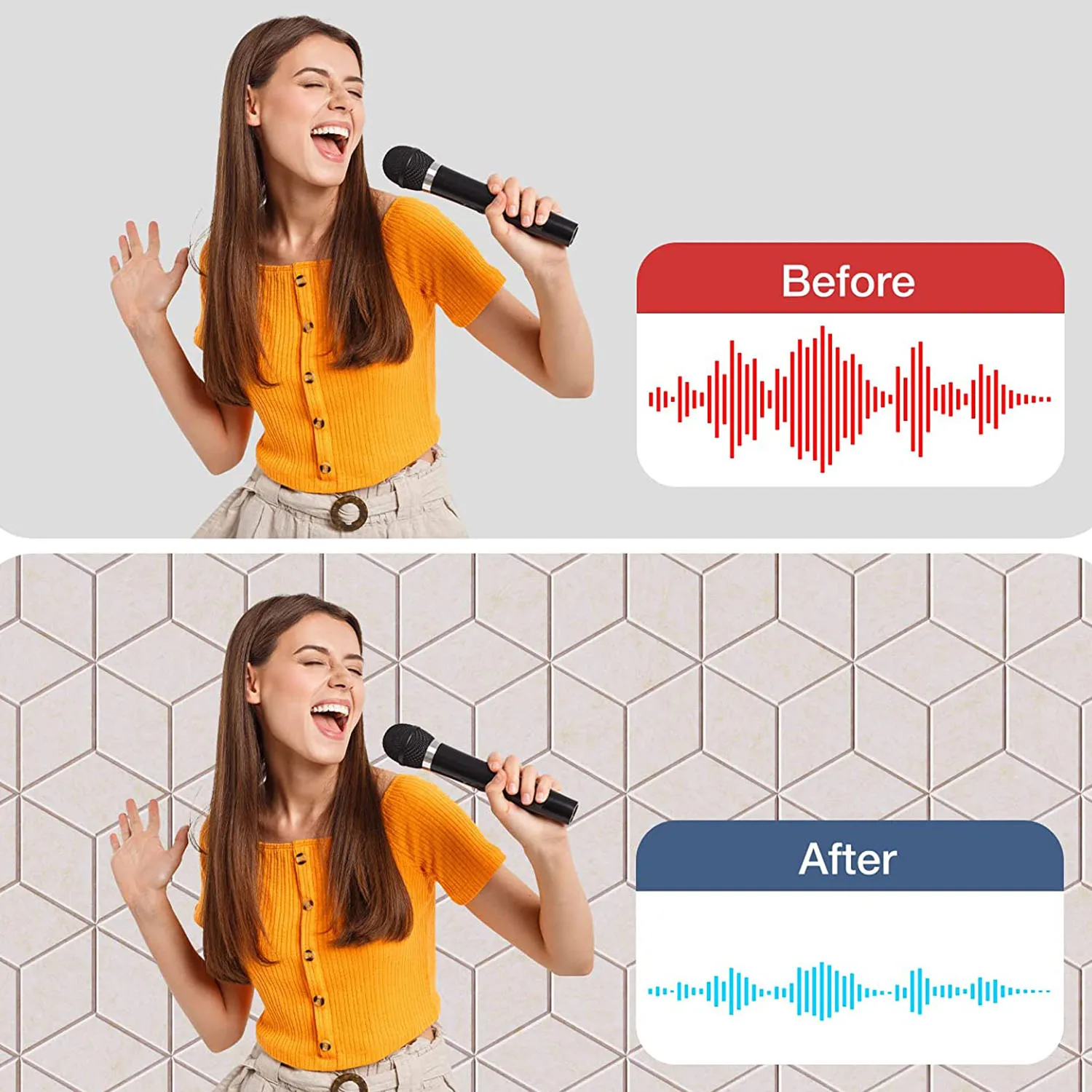 12 PACK Acoustic Foam,Self-Adhesive Sound Proof Panels,for Sound Insulation &Acoustic Treatment(Black) image 5
