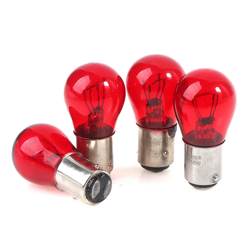 2Pcs BAW15D Red Brake Stop Tail Light Car Bulb 12V Turn Signals Warning Lights For GM/Ford/SAAB