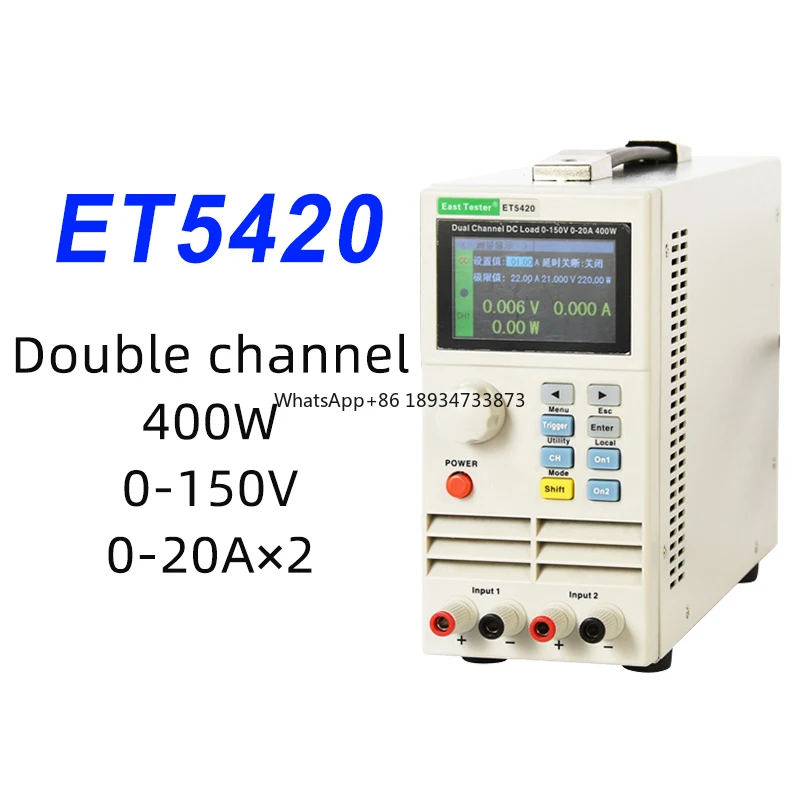 ET5420 programmable DC electronic load meter single/dual channel 400W//150V/40A