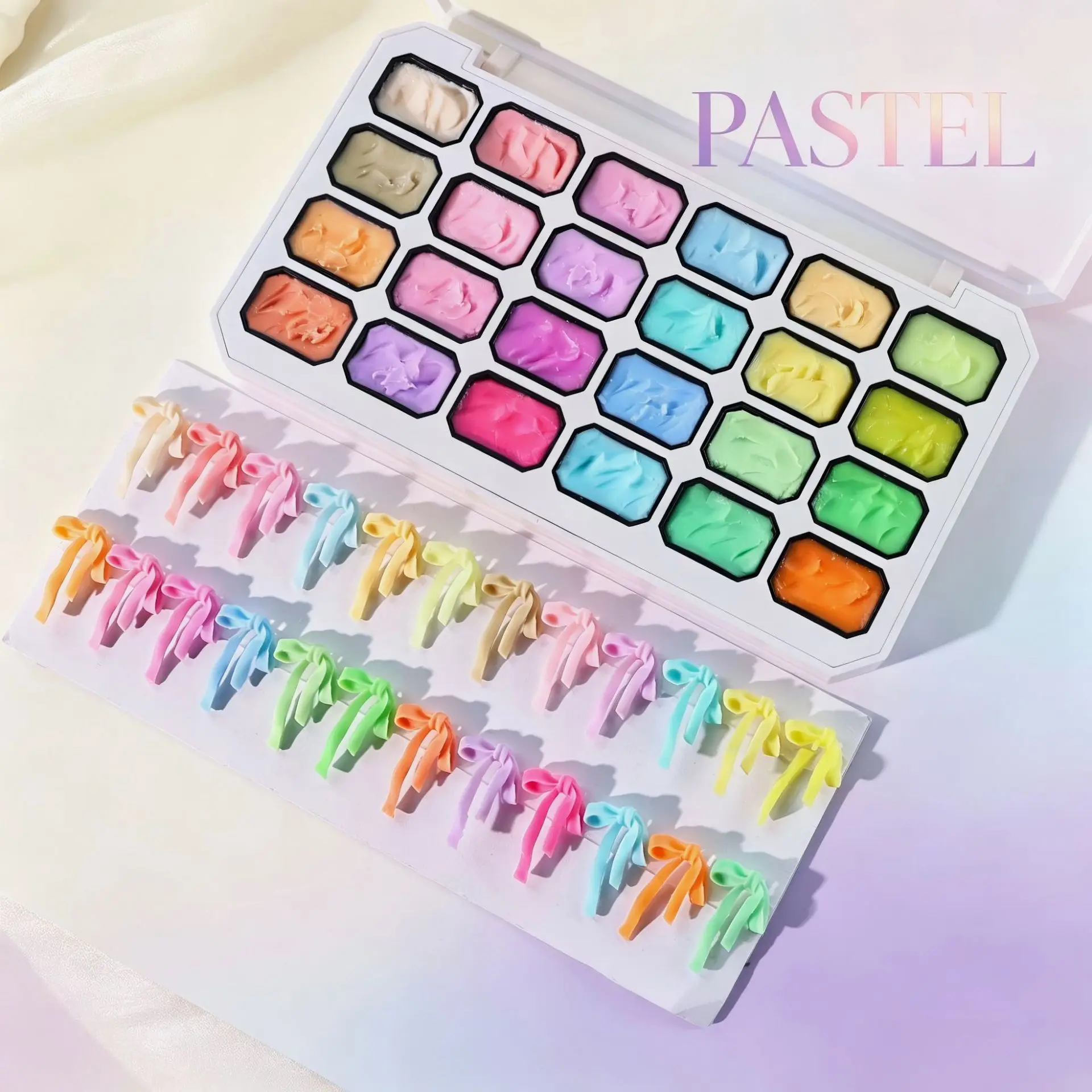24Grids Nail Art UV Plasticine Gel for Nails DIY Carve Patterns 3D UV Gel Acrylic Carving Flowers Accessories for Manicure Tool