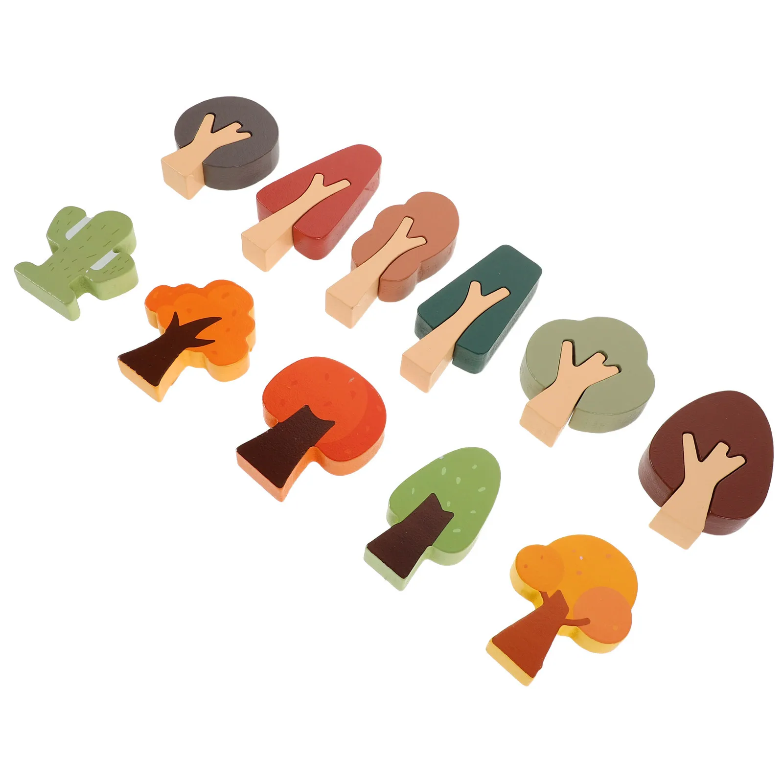 

11pcs Wooden Railroad Trees Unfinished Natural Craft For Diorama Landscape Scene Kids Play Montessori Tree Decor