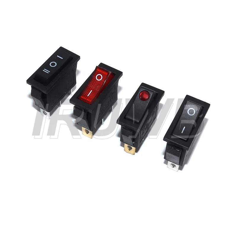 1 Stück KCD3 16A 250V / 20A 125V AC Wippschalter EIN-AUS EIN-AUS-EIN 2 Positionen 3 Pins Elektrische Ausrüstung Mit Licht Netzschalter