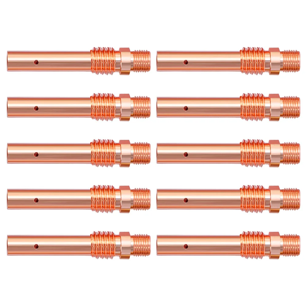 가스 깍지 거치대 커넥팅 로드, 전도성 튜브, 용접 팁 액세서리, 용접 도구 커넥터, 용접 노즐 거치대, 350A, 10 개