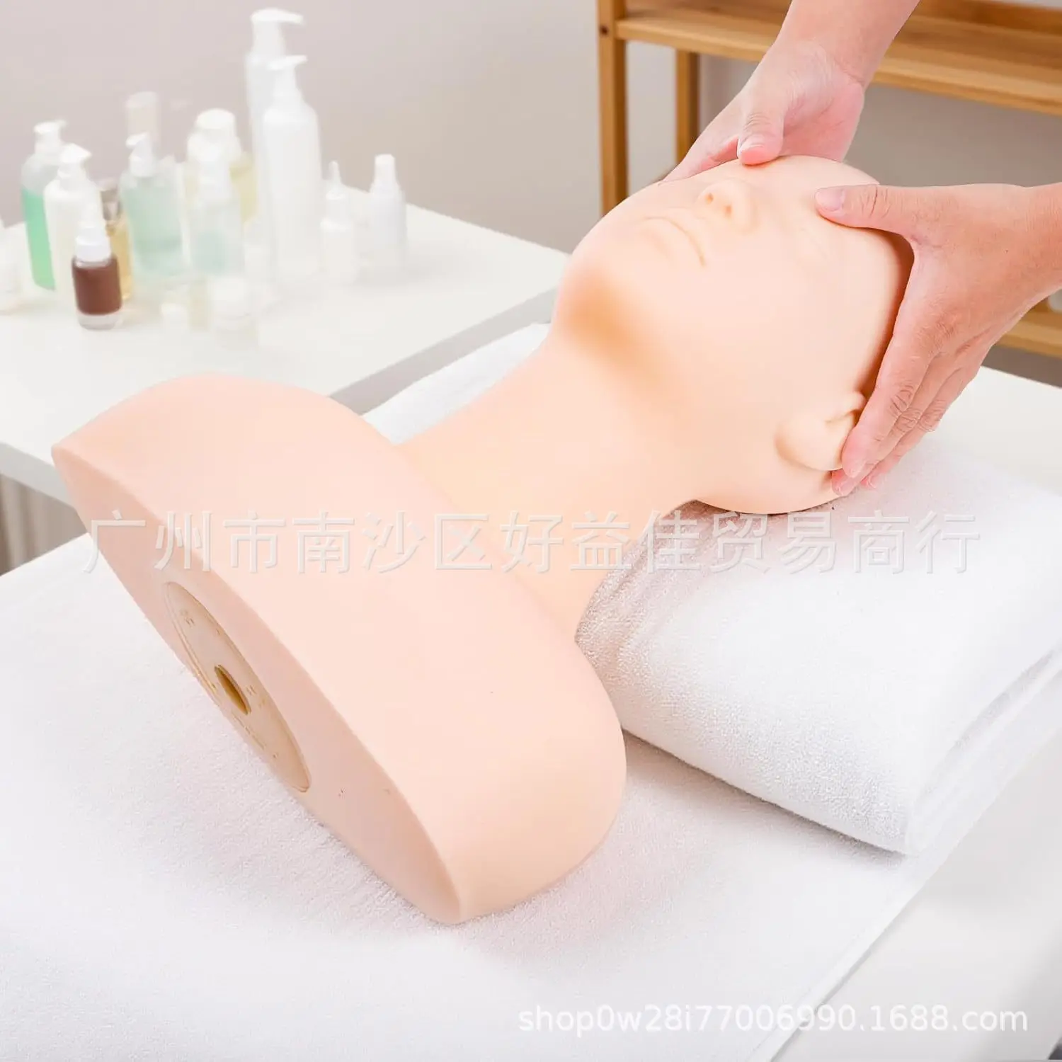 Multifunctional Mannequin Head Model Massage Practice Training Versatile Soft Comfortable Touch Beauty Learning Acupoint