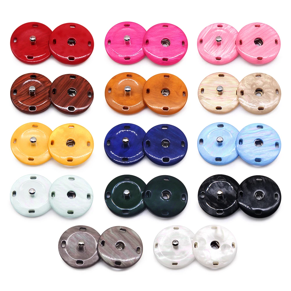 New high quality 10pairs/lot colorful invisible snap fashion button Fasteners Press sewing overcoat Button garment accessory DIY