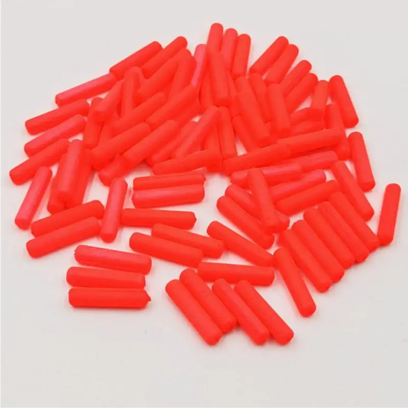 50pcs/lot Light Weight Cylinder Foam Floats Ball Oval Floats Beads Indicator Carp Fishing Beans Fish Pesca Accessories Tackle