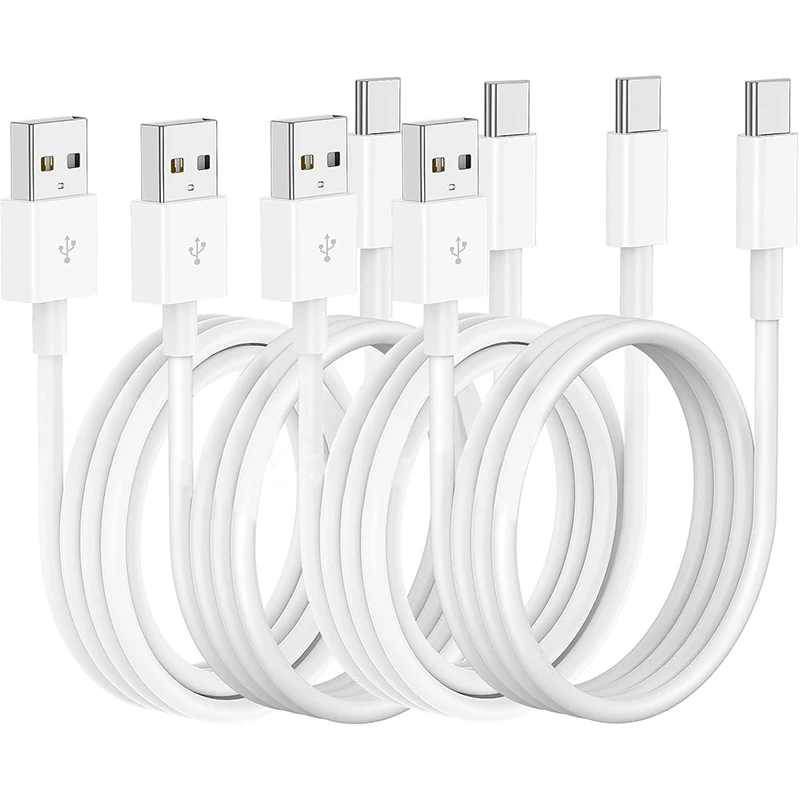 Câble de données de charge rapide de Type C, 4 paquets, Carplay USB A vers Type C pour Iphone 17 16 15 Pro Max Plus Samsung Huawei Xiaomi