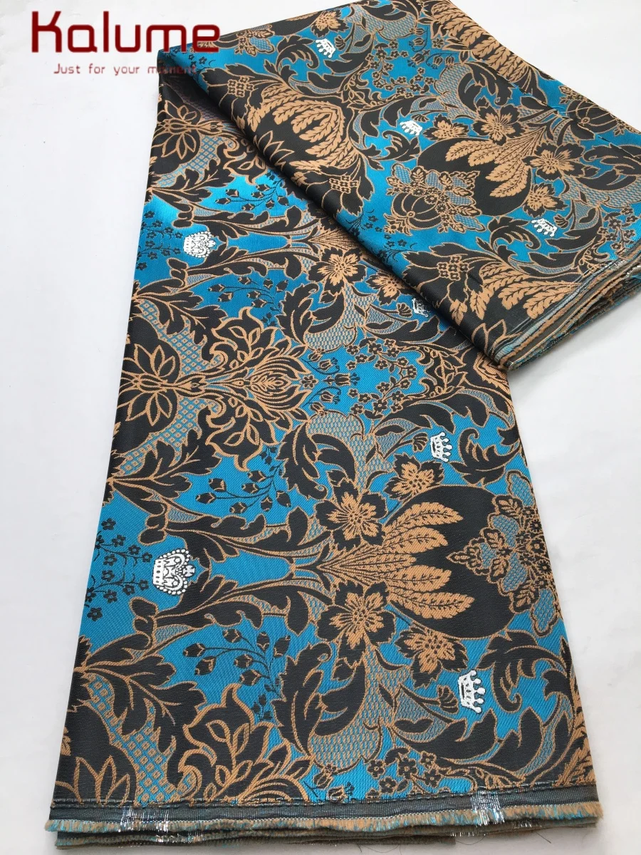 

Kalume 2025 Gilding Jacquard Fabric High Quality African Jacquard Lace Fabric Latest For Sewing Party Wedding Women Dress F4397