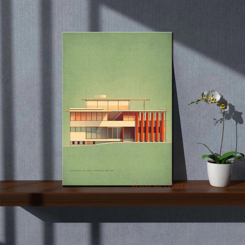 Richard Neutra, VDL Studio and Residences Poster Canvas Art Room Wall Painting Home Decor