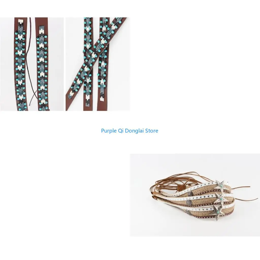 L21E Western Hat Belt Band American Hat Band Studded Hat Band Cowboy Hat Band Hat Band Western Beaded Hat band