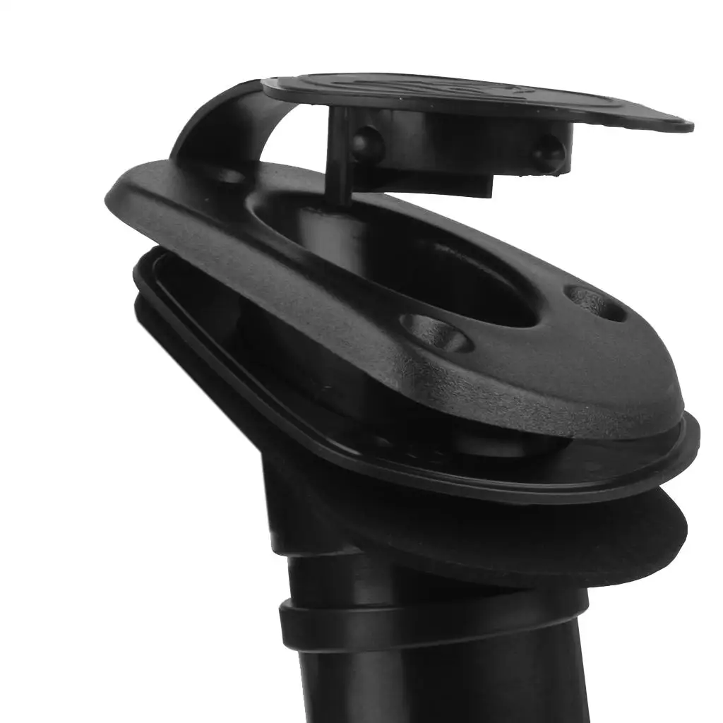 Nylon Fishing Rod Rack Flush Mount Tube Rest Bracket for Boat Kayak Canoe Double Rod Support Black