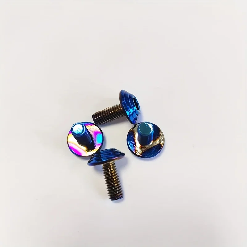 Burnt Titanium Stainless Steel Hex Socket Large Flange Head Decor Screw Double Washers M6*16mm