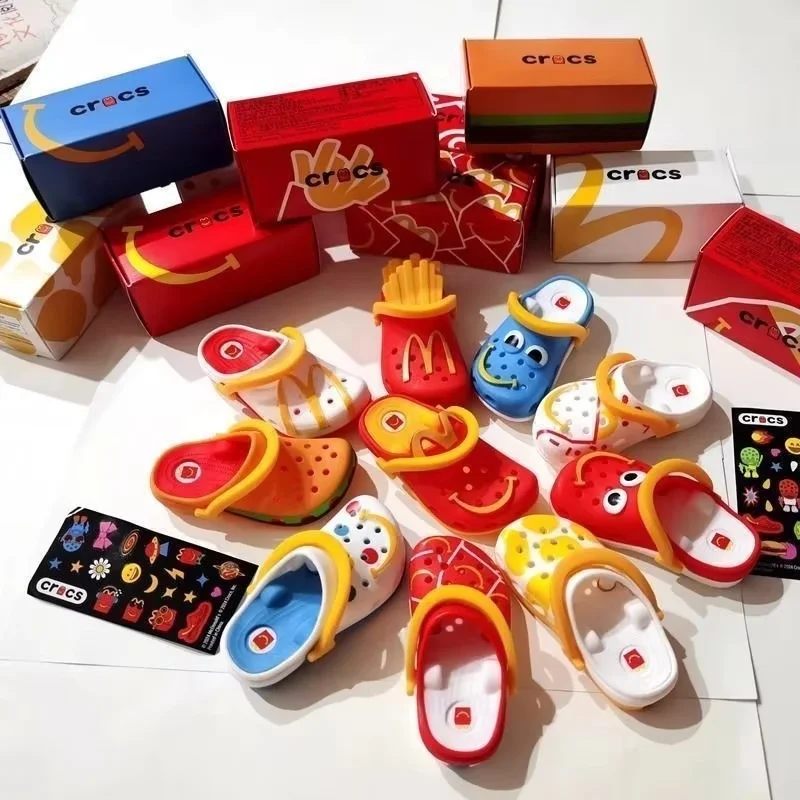 2024 Mc donald'S Mini Slipper Keychain Happy Meal Toys Figure Collectible Toy Desktop Decoration Kids Christmas Gifts