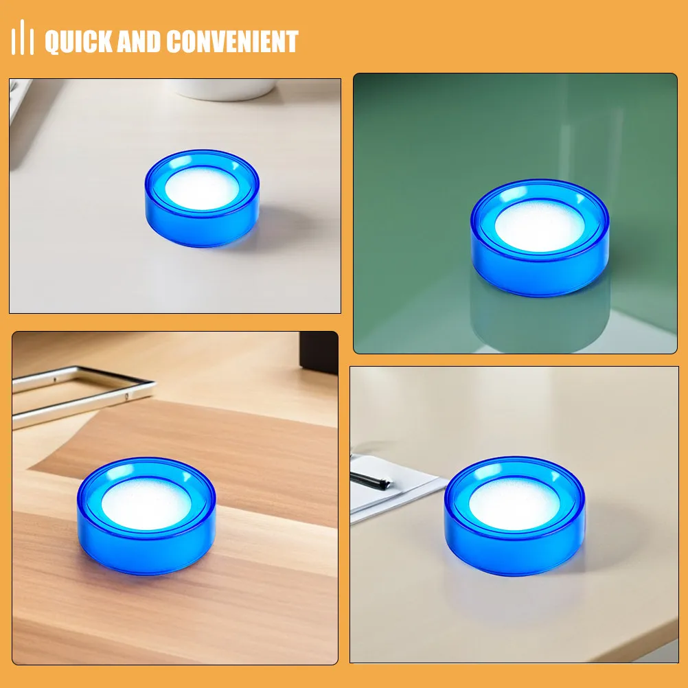 2Pcs Money Counting Sponge Finger Moistener Round Desktop Cash Handling Tool for Bank Office Home Efficient Quick Sort Finger