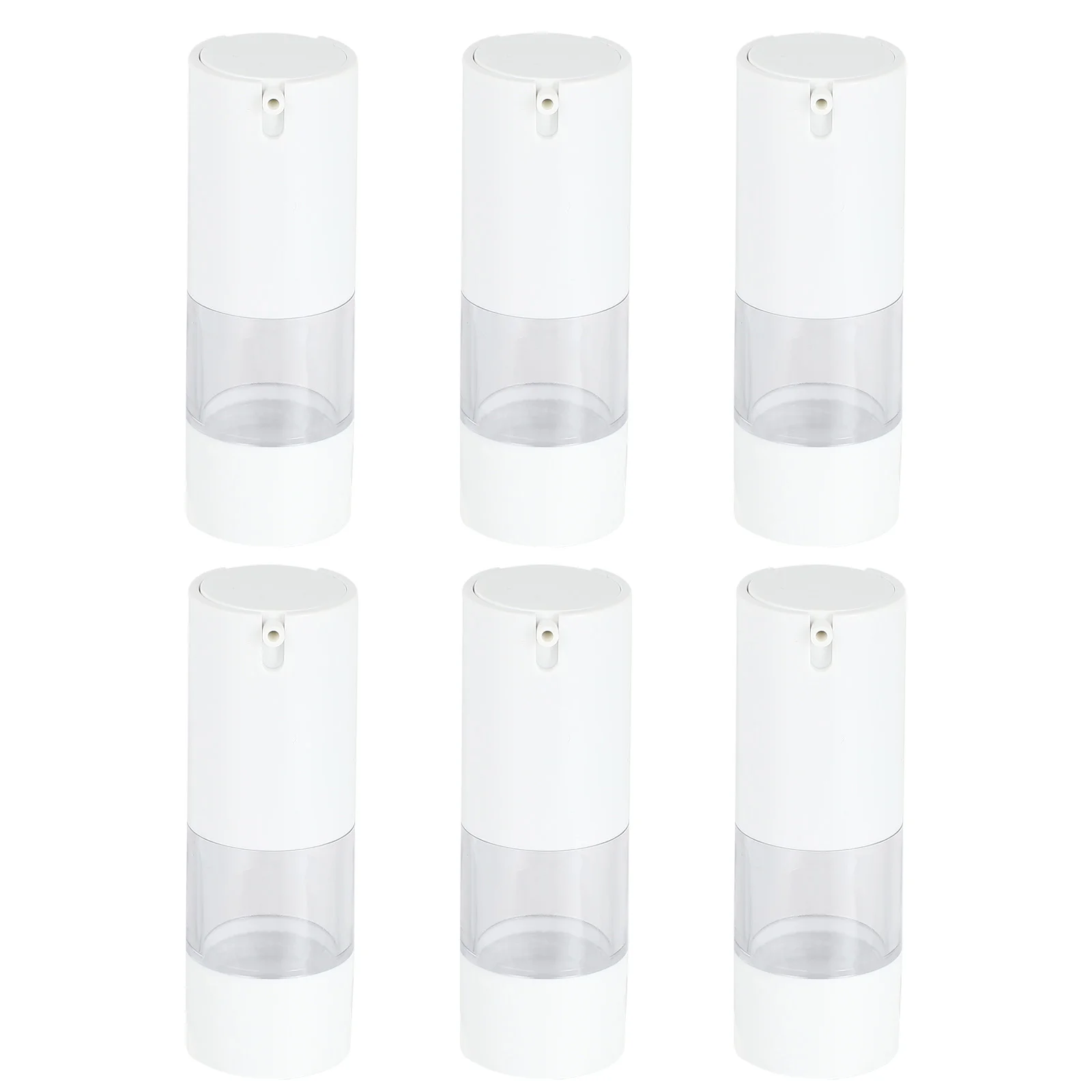 

6 Pcs Lotion Cream Bottle Vacuum Travel Bottles for Toiletries Container Shampoo White Cosmetics Dispenser