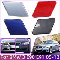 Auto Headlight Washer Nozzle Cover For BMW 320 325 328 330 335 E90 E91 LCI 2005-2008 2009-2012 Headlamp Water Spray Lid Painted