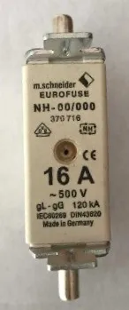 Fuses: m.schneider NH00/000 16A 500V gG 370716 / NH-4a 1000A 500V 120KA gG 374210