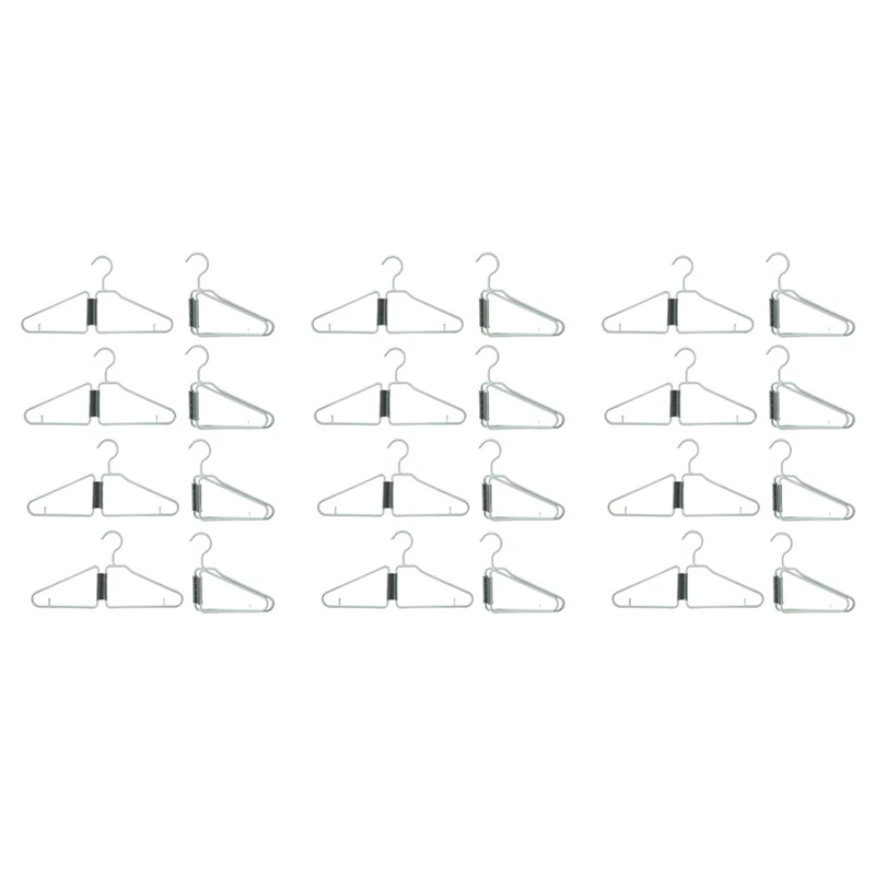 

24Pcs Foldable Hangers, Plastic Foldable Hangers, Portable Folding Clothes Hanger, Foldable Travel Hangers (Green)-AT30