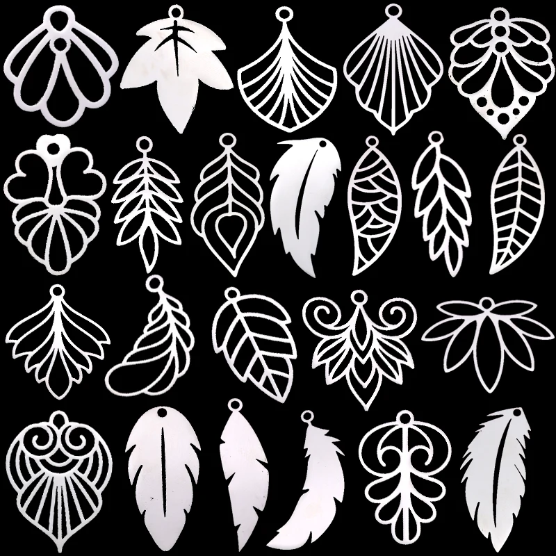 3 sztuk DIY Metal Vintage frędzle liść drzewa Charms wisiorek kwiatowy ze stali nierdzewnej Fit bransoletki kolczyki damskie biżuteria akcesoria