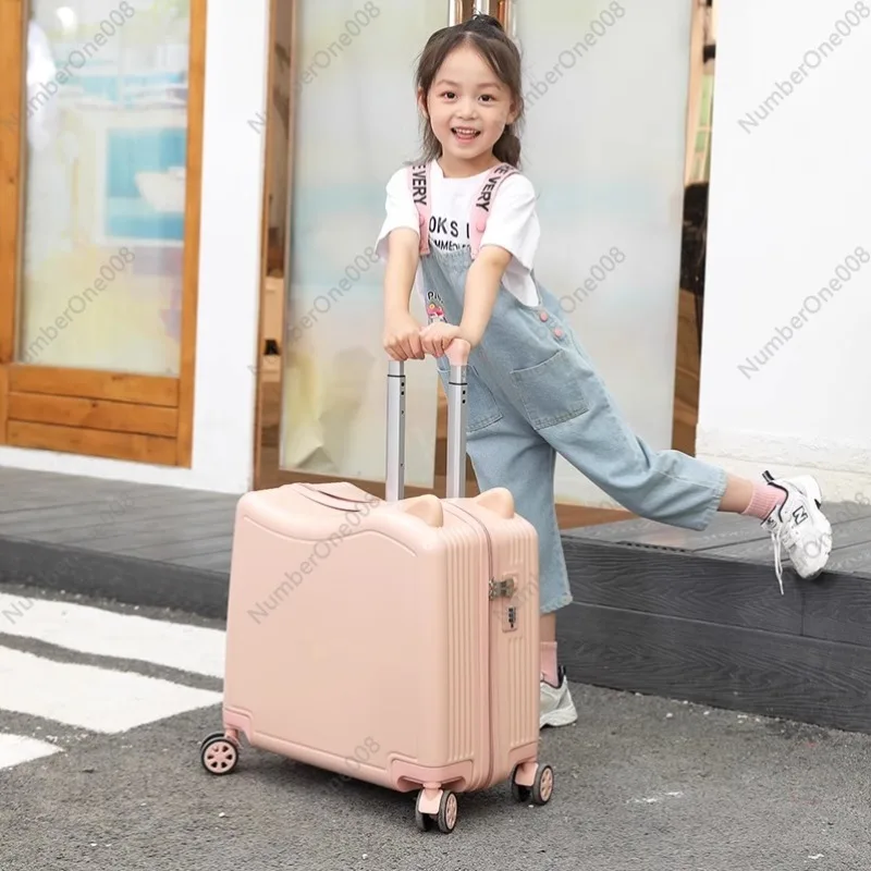 Children's Suitcase Can Be Mounted Trolley Case Girls Suitcase Girls Boarding Case 20 Inch Boys Suitcase