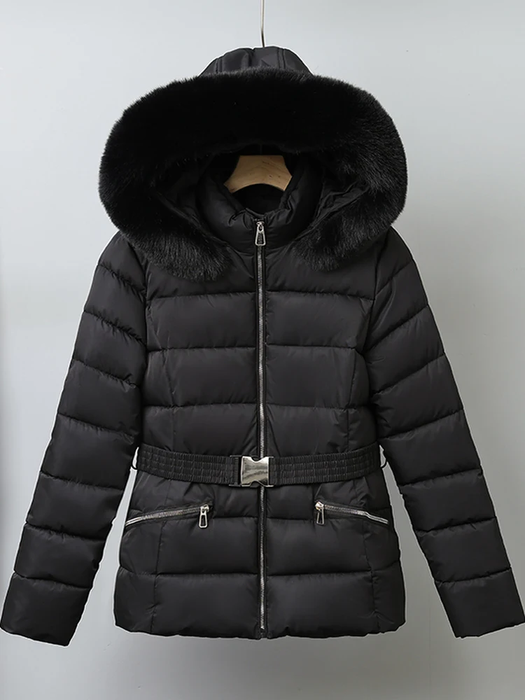 

Winter Thickened Slim Fit down Cotton Jacket 2025 New Fashion Fur Collar Short Style Women's Warm Cotton Coat Zipper Closure