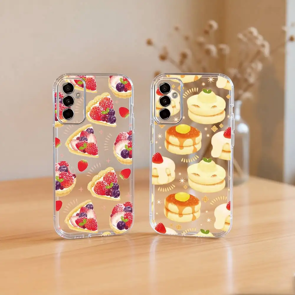 Cute cake Phone Case For SamsungA10,12,20,21S,30,31,40,50,51,52,70,71 Transparent Cover