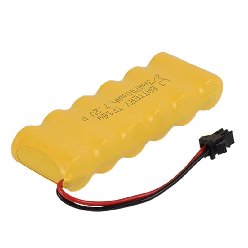 7.2v 700mAh Ni-CD Battery For Rc toys Boat Gun Car Truck Train Robot parts NiCD AA 700mah 7.2v Rechargeable Battery SM plug