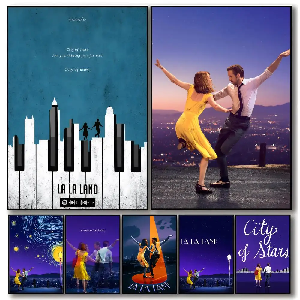 film musical La La Land Poster Trendy Aesthetic Wall Art Poster for Dorm Room Bedroom Decor