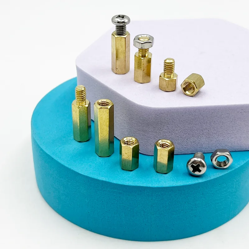 Männlich-Weiblich Sechskant-Messing-Abstandshalter-Set M2 M2.5 M3 M4 Messing-Rundabstandshalter mit 304 Schraube und Sechskantmutter PCB Motherboard Abstandshalter – Detail 6