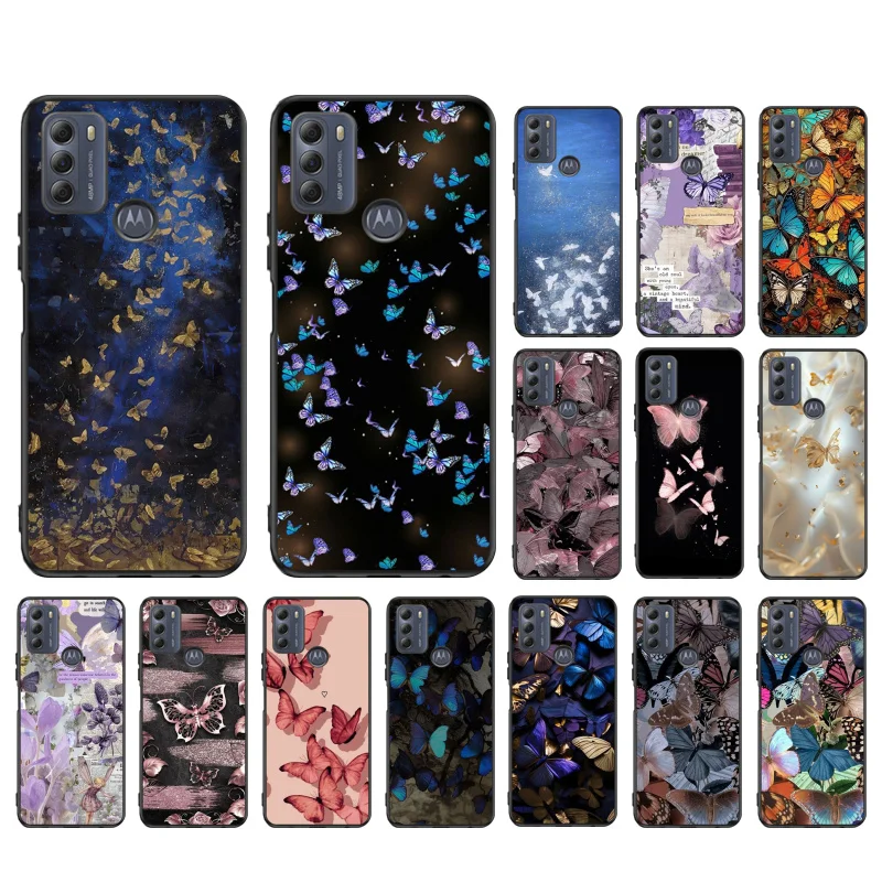 Gold Butterfly Phone Case ForMoto Edge 50 40 Pro Edge 40 30 Ultra Neo Fusion G Power G Stylus G Play E32 E20 E40