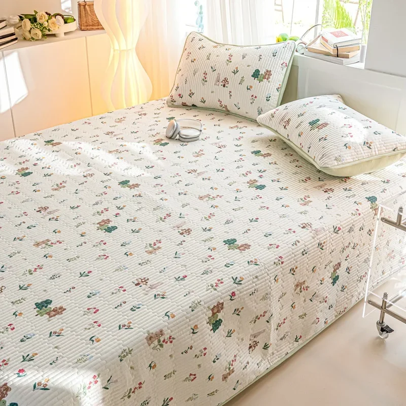 A-class Pure Cotton Single Piece Bedspreads Bed Sheet Coverlets Blanket Cotton Bed Sheet Cover Universal for All Seasons