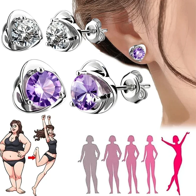 Therapy Weight Loss Earrings Energy Slimming Stud Earrings for Women Arthritis Pain Relieving Fat Burning Slimming Product