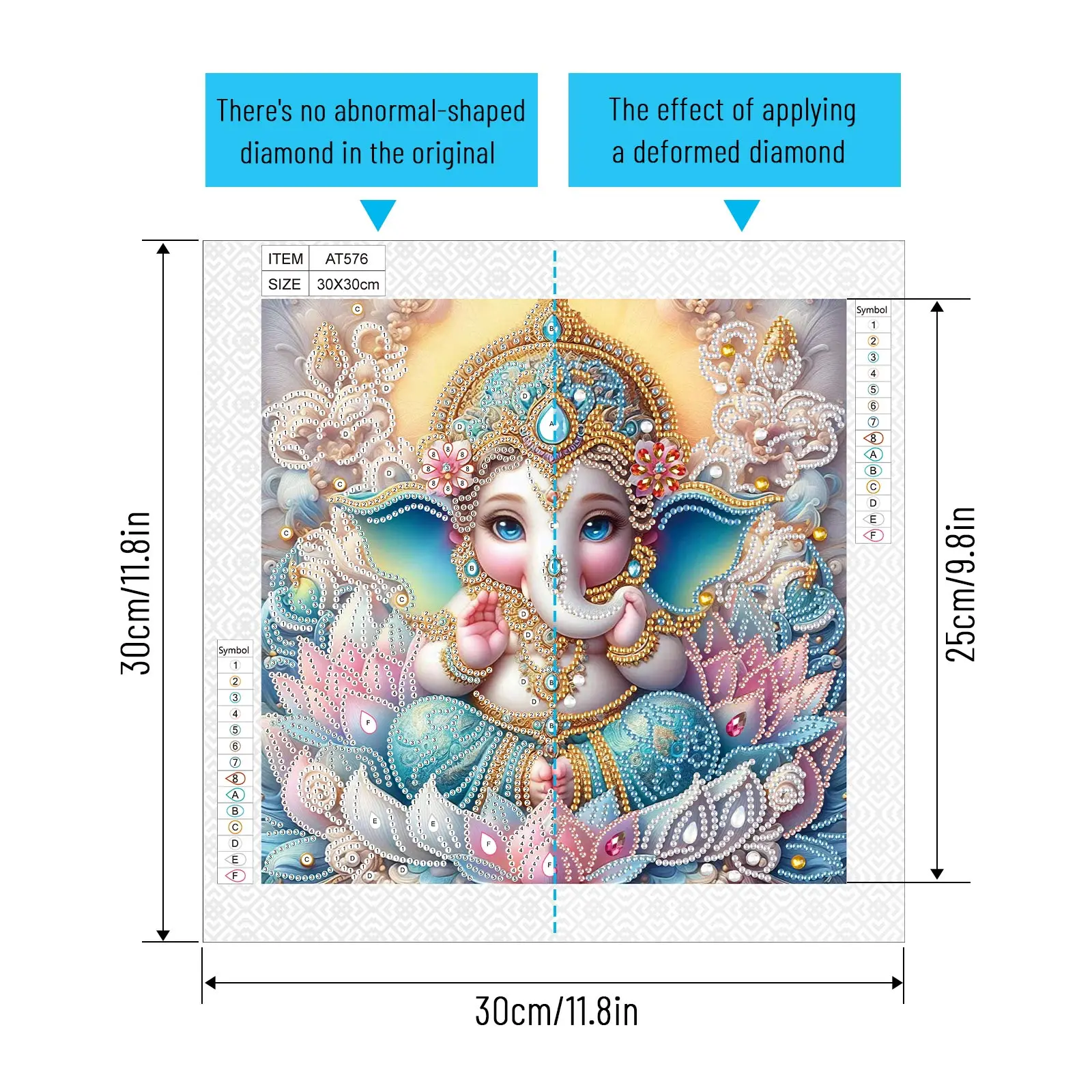 DIY Cute Elephant 5D Special Shape Diamond Art Kits for Beginners,Diamond Art Painting Kits for Home Wall Decoration Gift