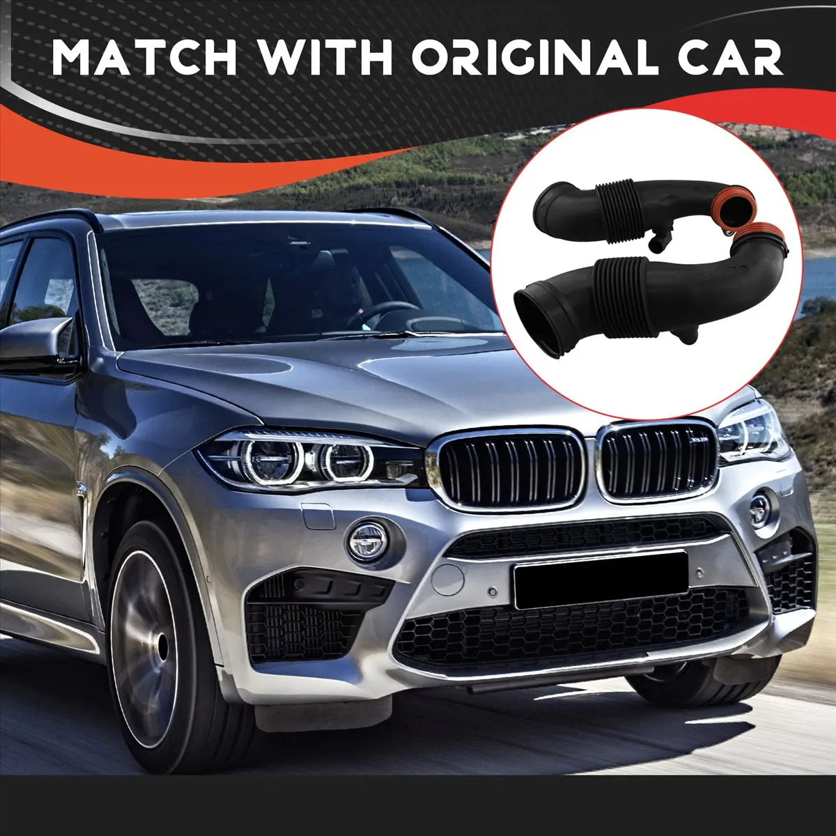 #57O (Photo Color)For BMW F15 F16 X5 X6 2013-2019 Car Engine Air Intake Hose,Automotive Parts & Accessories