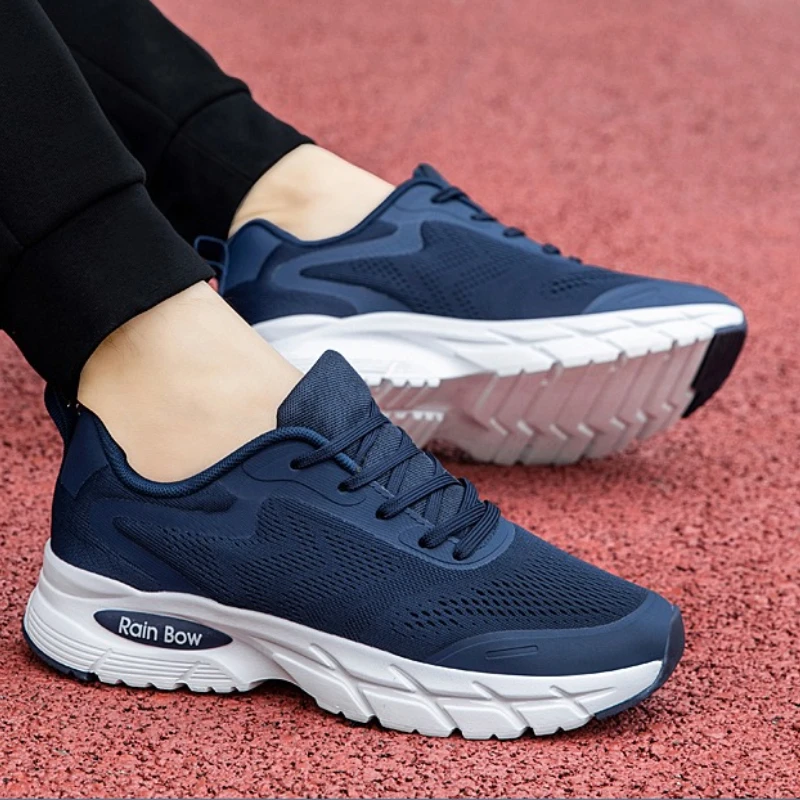 

Men's New Flat-top Round-head Low-top Lightweight Breathable Lace-up Breathable Summer Soft-soled Casual Sports Shoes