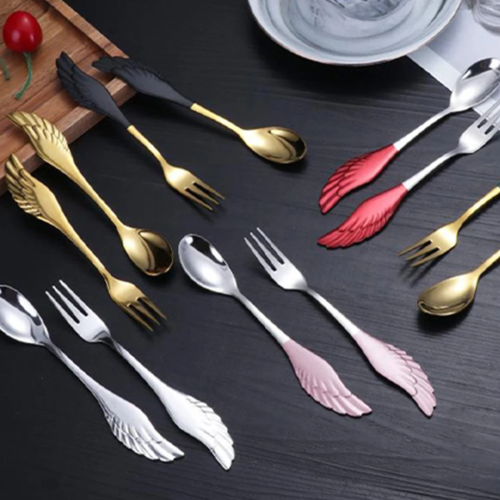 

Stainless Steel Spoon Set Lightweight Portable Stainless Steel Spoon Flatware For Daily Use Coffee Dessert Restaurant