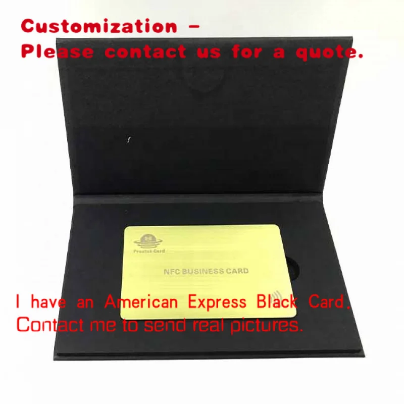 

custom.High Quality Custom Stainless Nfc 213 215 Metal Membership Business Card With Box