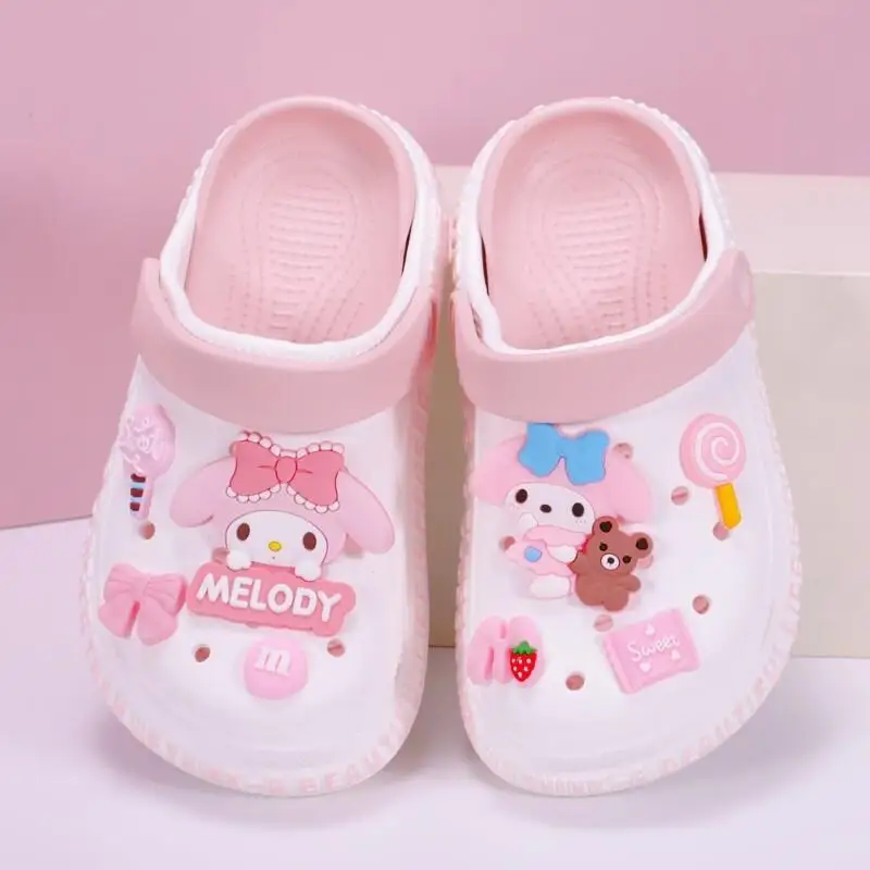 

Anime My Melody Children Garden Slippers Shoes Boys&girls Beach Sandal Kids Lightweight Breathable Cartoon Slip Baby Slippers