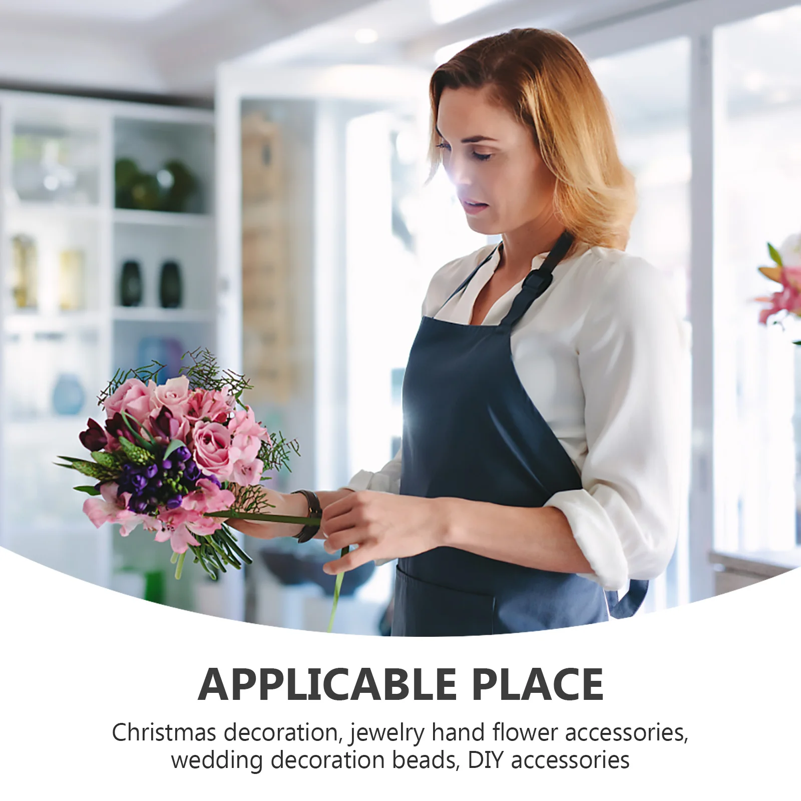 1 set di ornamenti per matrimoni, gioielli fatti a mano, perline di simulazione, perline di colore oro da 4 mm