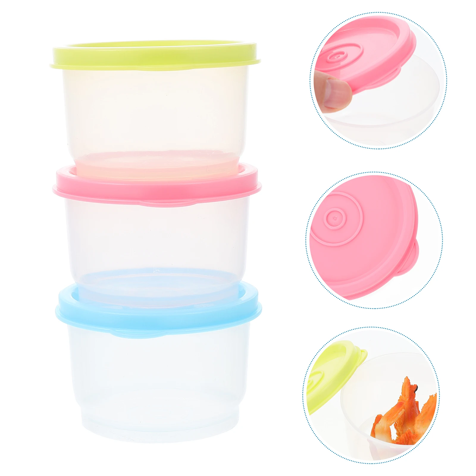 

6 Pcs Infant Food Storage Boxes Airtight Crisper Containers PP Material Baby Freezer Lids Mini Portable Fruit Vegetable