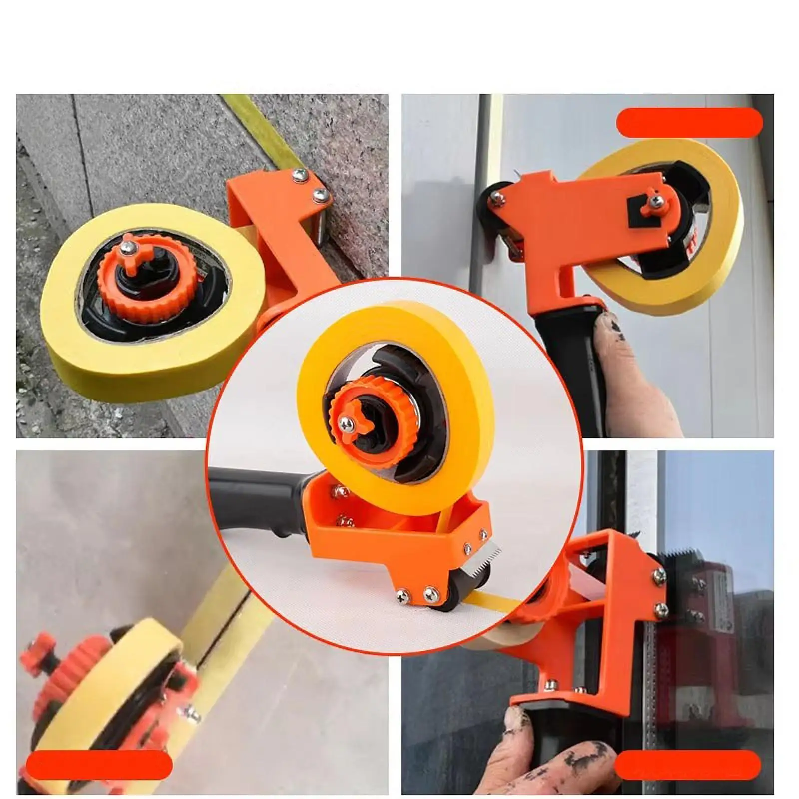 Masking Tape Dispenser Handheld Tape Dispenser Easy to Use Handheld Saves Time Beauty Seam Tape Pasting Tool for Door Frame Trim