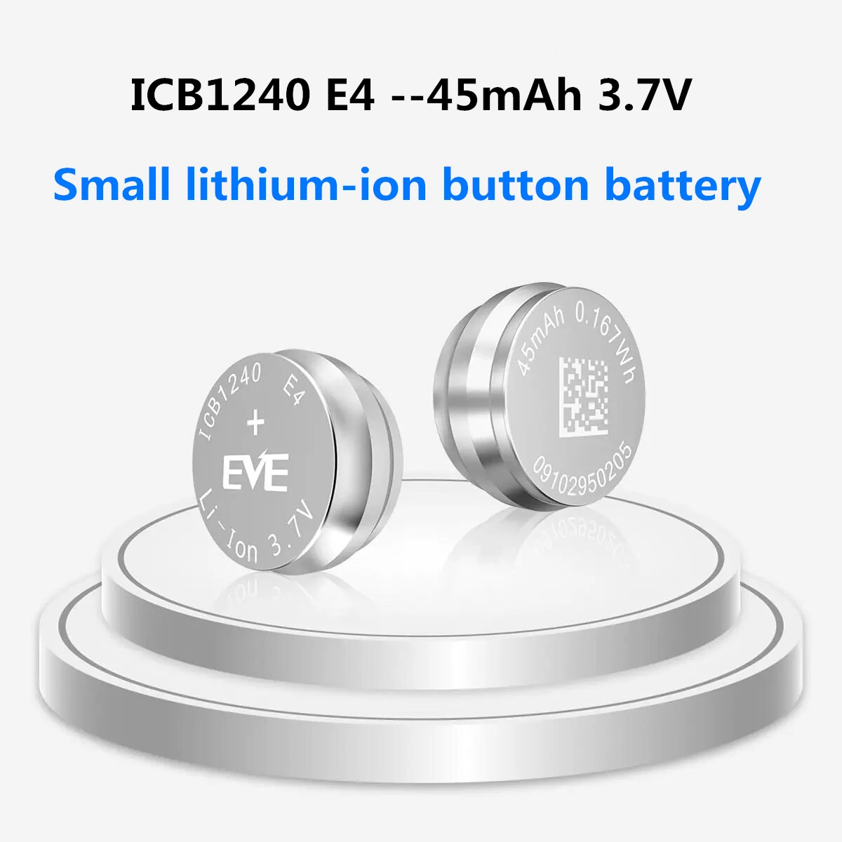 1-4PCS 45mAh LIR1240 Lithium Battery for Solomon Physalis GP02 Bluetooth headset mouse welding wire 3.7V rechargeable coin cell